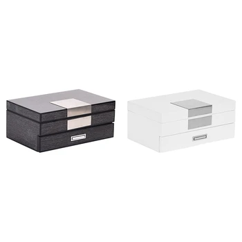 

Jewelry Box Large Capacity Piano Paint Storage Jewelry Box Earring Ring Necklace with Mirror Watch Jewelry Organizer