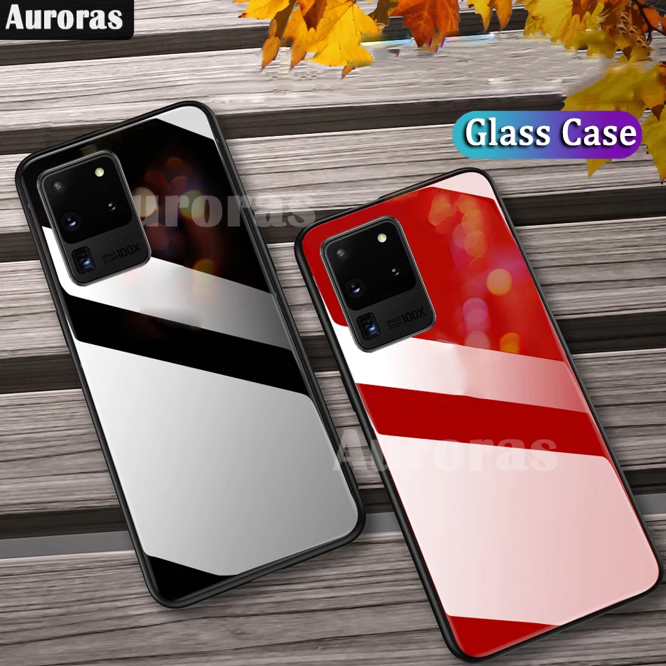 Auroras For Samsung Galaxy S20 Ultra Case Tempered Glass Hard Back Cover Plus Shockproof Coques Fundas | Мобильные телефоны и