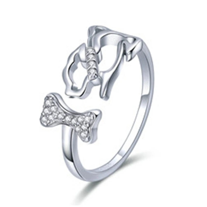 WOSTU, подлинное 925 пробы Серебряное кольцо для женщин, регулируемое, открытый размер, кольца для свадьбы, помолвки, Серебряное ювелирное изделие, подарок FIR323 - Цвет камня: FIR416