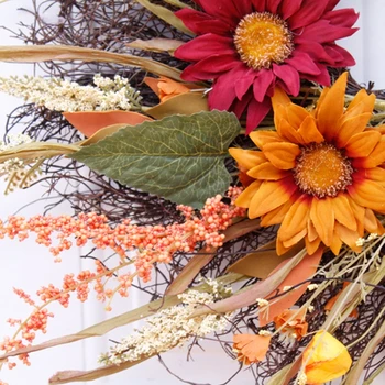 

Large 24” Sunflower Wreath Front Door Wreath - Handcrafted Wreath for Home Decor X7JE