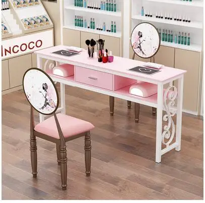 Nail table and Chair Set Nail table single person small special treatment economic chair and stool combination