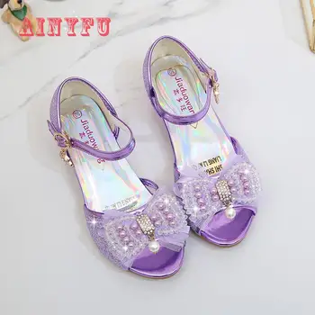 

Baby Girl Butterfly-knot Sandals Summer Children Dancing Shoes New Beads Roma Bowknot Crystal Single Princess Sandals B671