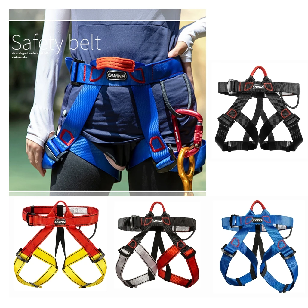 YXGOOD Climbing Harness,Treestand Harness,Roofers/Tree Working Safety Belt for Mountaineering Outward Band Fire Rescue,Caving Rock Climbing Rappelling Equip 