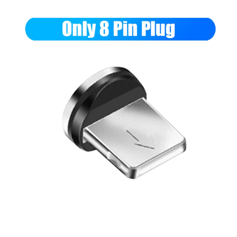 Магнитный Micro USB 8 Pin кабель для передачи данных для iPhone samsung для быстрой зарядки и передачи данных провод шнур магнит Зарядное устройство Тип usb C 1 м кабель для мобильного телефона - Цвет: Only 8 Pin Plug