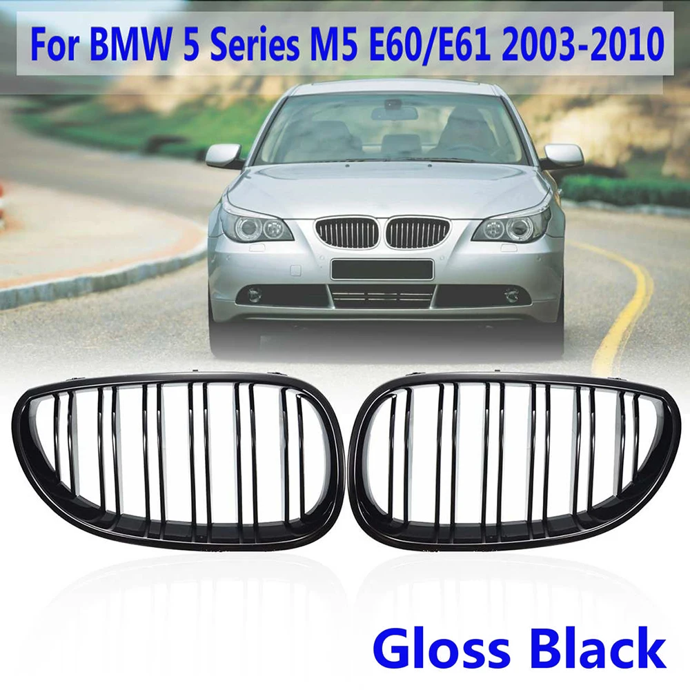 for car parts 1 Pair of Car Front Kidney Grilles in high quality for BMW 5 Series M5 E60 / E61 2003-2010