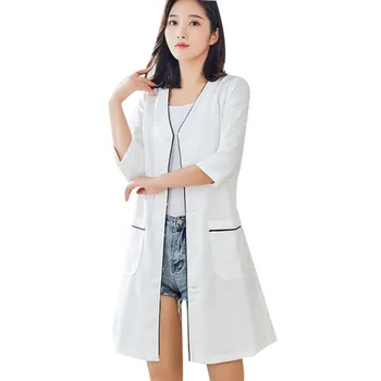 

Nurse Uniform Beautician Overalls Work Clothes Half-sleeve Embroidered Uniforms Beauty Salon Doctor's Clothing