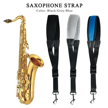 

Professional Single Shoulder Pressure Reducing Alto Teno Instrument Parts Universal Padded Non Slip Saxophone Strap Musical