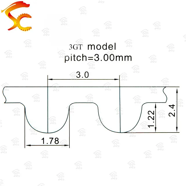 Высокое качество 5 м/лот GT3 6 мм ширина открытый резиновый ремень ГРМ для лазерная гравировка ЧПУ машины(3GT 6 мм