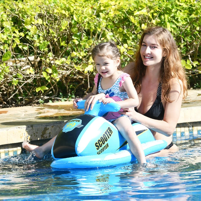 Lovely Funny Water Party Bed Floating Row Air Mattress Soft Bottom Pad Longue Inflatable Motor Boat Air Mattress Swimming Ring 3