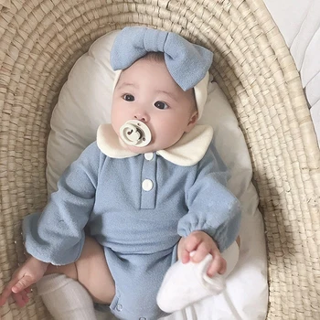 

2020 New Toddler Baby Girls Lovely Clothing Set Jumpsuit+Hair band Baby Girls Bodysuits Newborn Baby Girls Overalls One piece