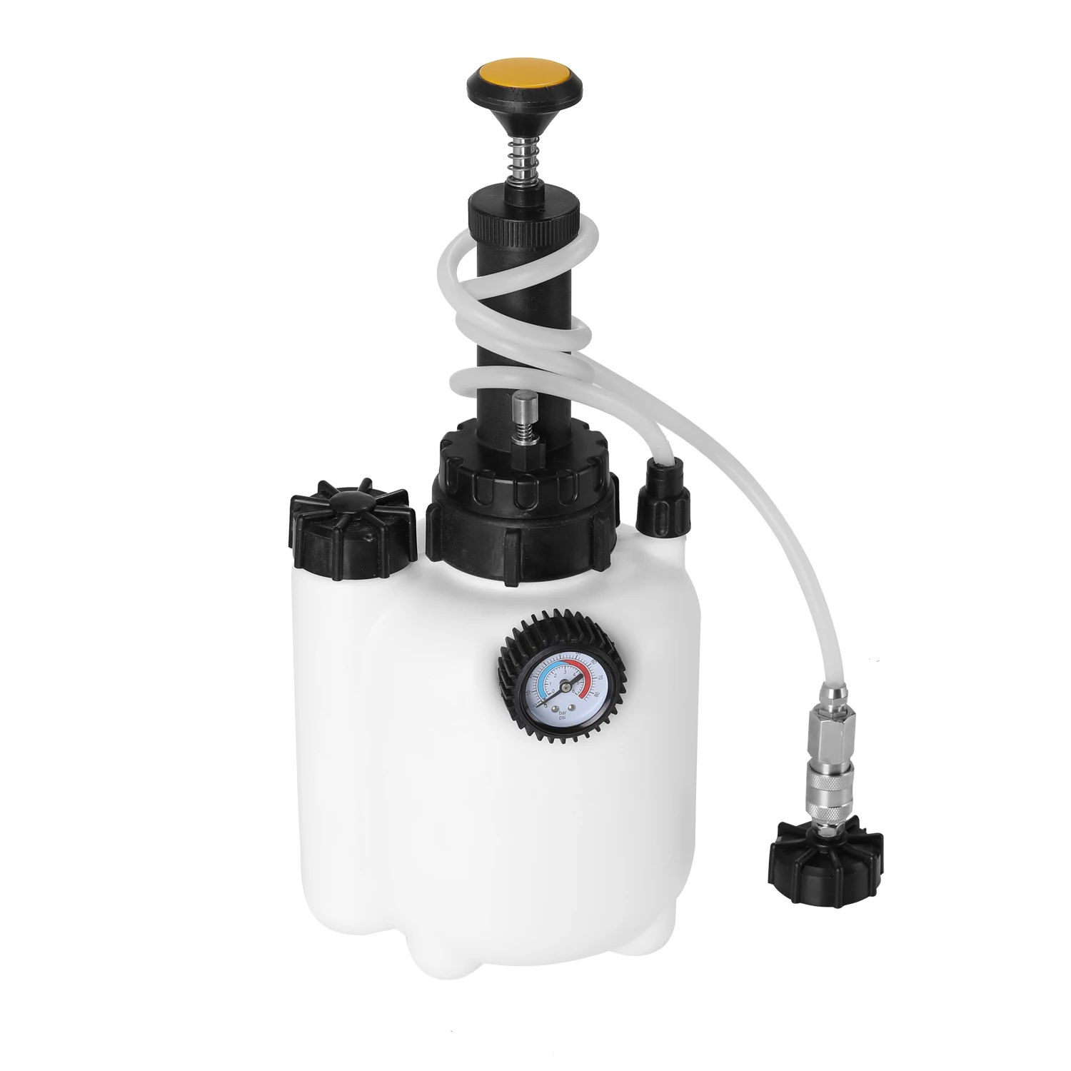 Liquidación Sistema de frenos automotrices de 3L, herramienta de purga de presión de líquido, dispositivo de cambio de aceite de coche con manómetro 1zWED6ReW