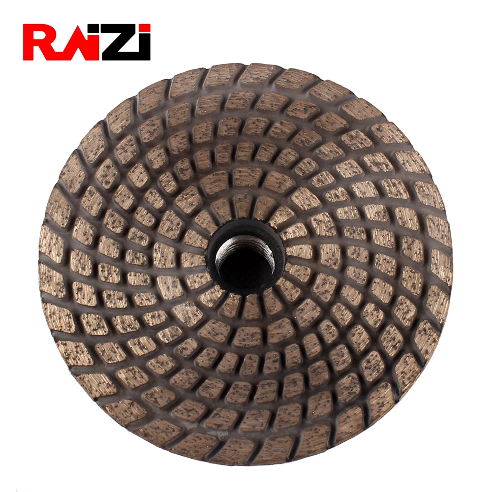 Raizi 4 inch metal bond sintered diamond grinding wheel/disc with adapter for granite with M14,5/8