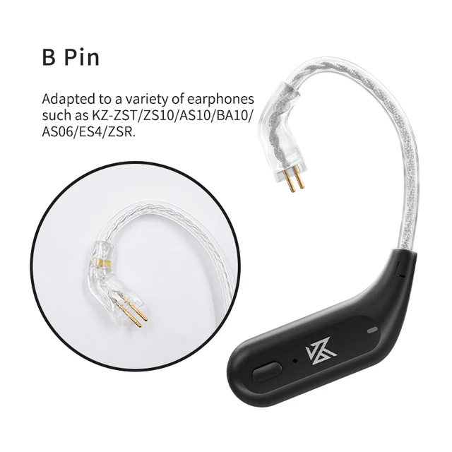 KZ AZ09 Bluetooth 5,2 Wireless Upgrade Kabel HIFI Drahtlose Ohr Haken Mit  Lade Fall Für KZ TRN CCA Kopfhörer Headset - AliExpress  Verbraucherelektronik