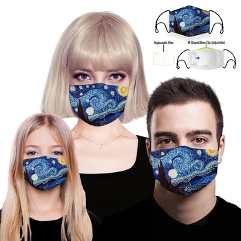 

PM2.5 Cotton Dustproof 3D Printed Masks Mouth Mask Anti Dust Mask Activated Carbon Filter Windproof Mouth-muffle Face Masks Care