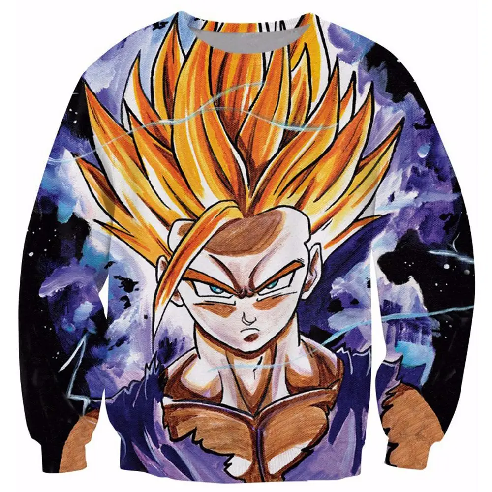 color as the picture PLstar Cosmos Новая модная Толстовка аниме Dragon Ball Z Kid Goku and Master Roshi 3d принт для мужчин и женщин пуловер с круглым вырезом - Цвет: color as the picture