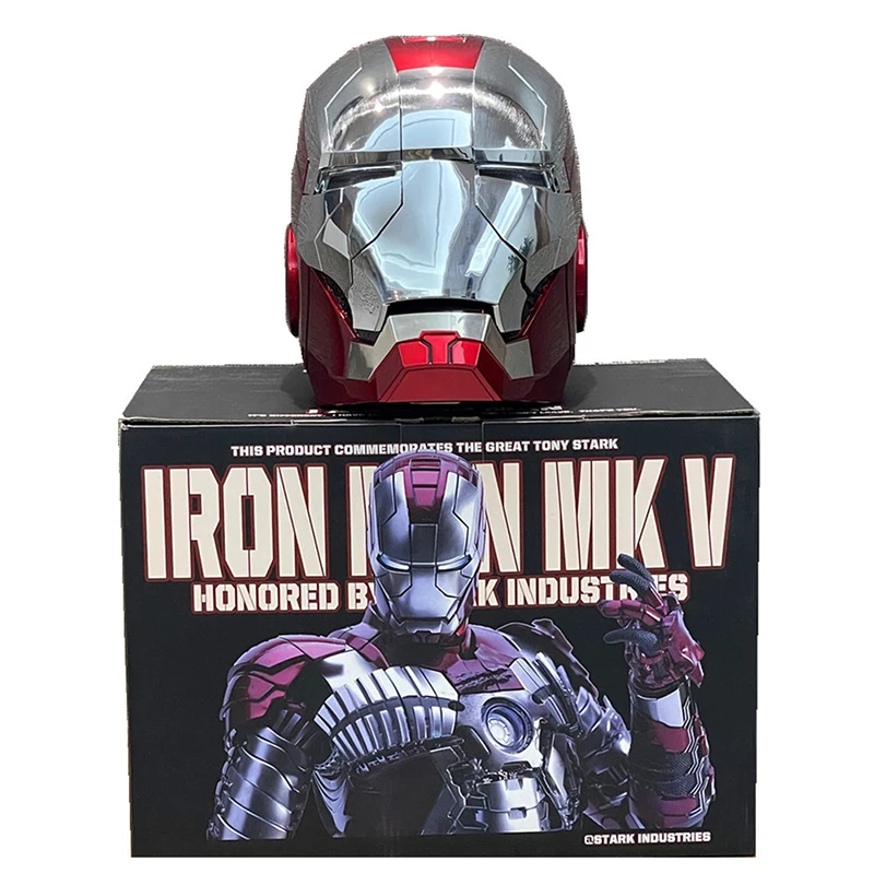 Disney Cosplay Iron Man Mk5 Helmet Electric Opening Closing English Bilingual Voice Control Adult Gifts Toy For Children |