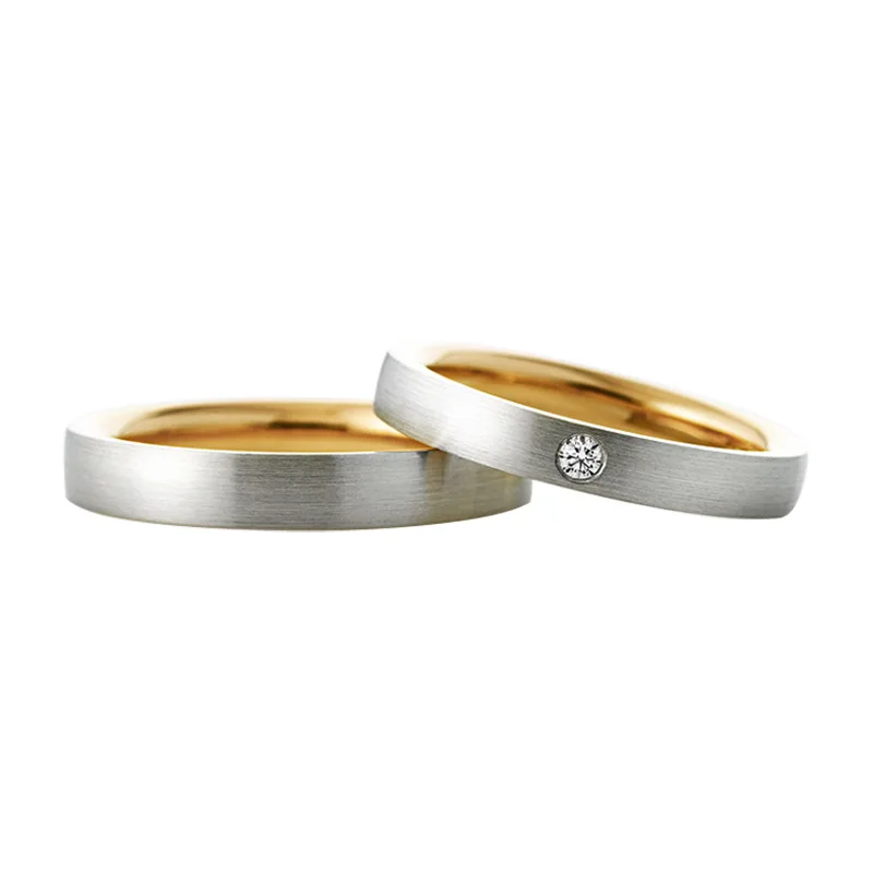 Классические резные двухцветные бриллиантовые 18K однотонные настоящие золотые
