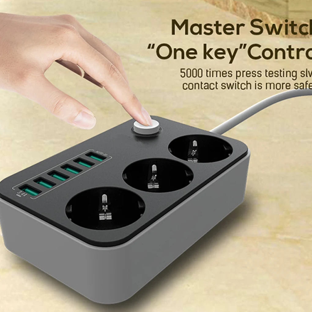 LDNIO USB Power Strip 6 USB Port 5V 3.1A Charger Adapter Power Socket Outlets Extension Socket