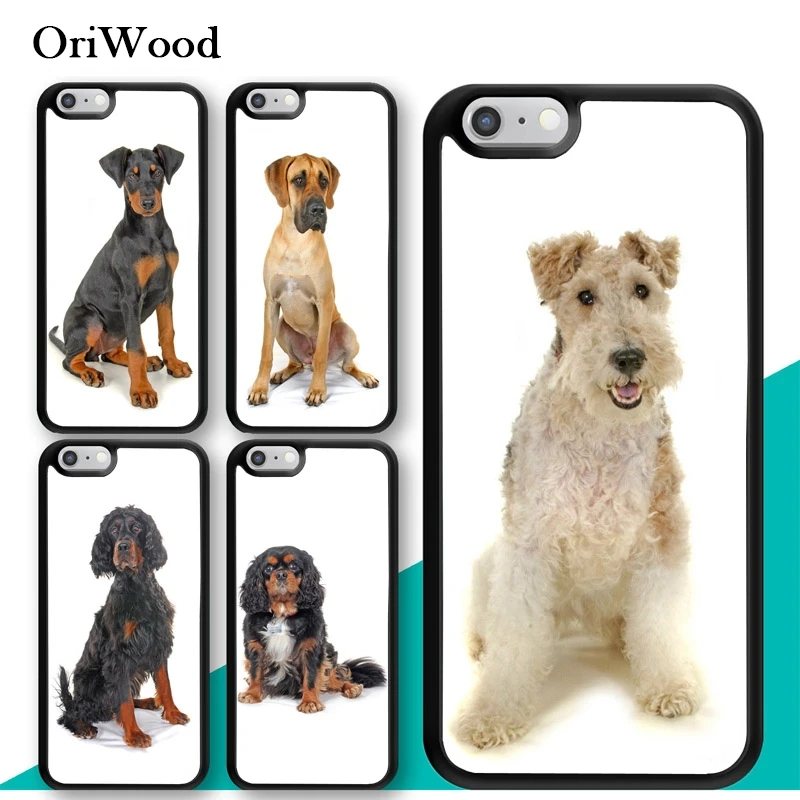 

OriWood Fox Terrier Dobermann Great Dane Dog For iPhone 6 6s Case TPU Back Shell For iPhone X XR XS MAX 7 8 Plus 5s SE Cover