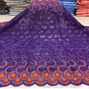 

5 Yards African bazin riche fabric with hole brode Latest fashion Cotton embroidery bazin lace fabric for dress lace fabric