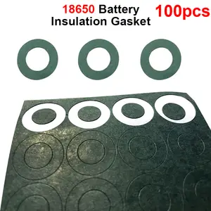 100pcs/lot Battery Insulation Rings 18650 21700 26650 32650 1S Positive  Adhesive Cardboard Paper Pads for Lithium Battery