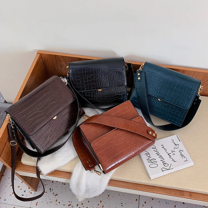 

Crocodile Fashion Simple Women's Designer Square Handbag 2019 New PU Leather Women Tote bag Alligator Shoulder Crossbody Bags