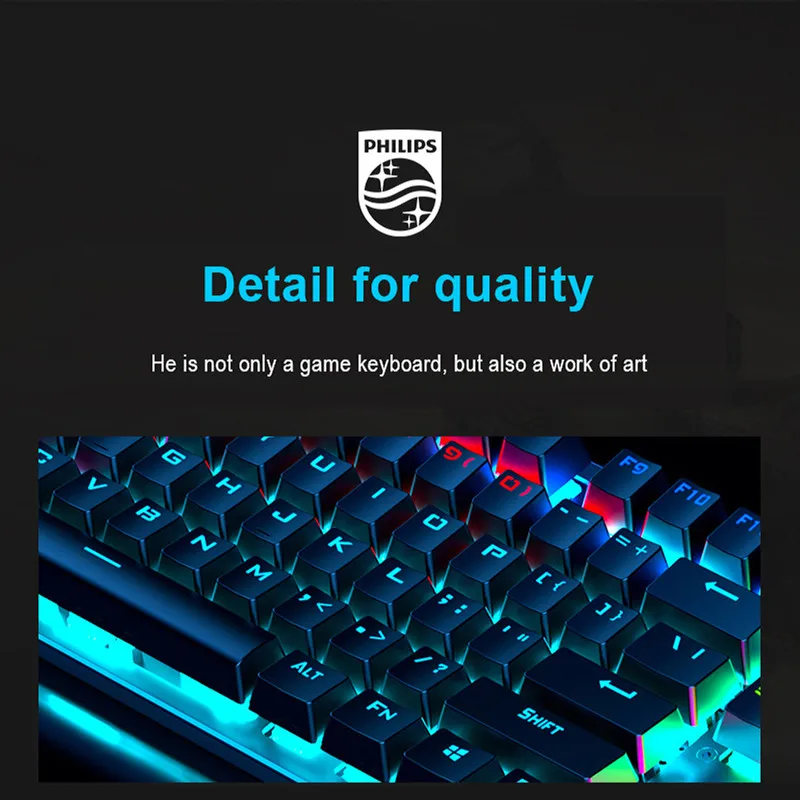 Mechanical Keyboard high Performance Gaming Keyboard Multi Color LED Backlight USB Wired for Office Work and PC gaming