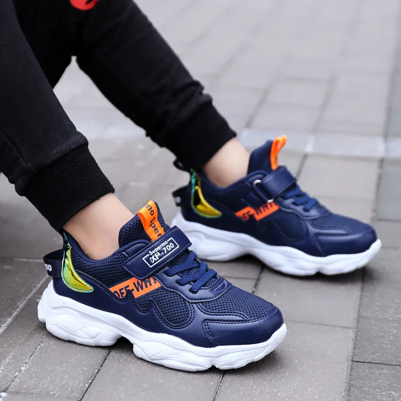 

BOY'S Shoe 2019 New Style Autumn CHILDREN'S Tennis Shoes Summer Casual Punched Sheet Surface Big Boy BOY'S Athletic Shoes