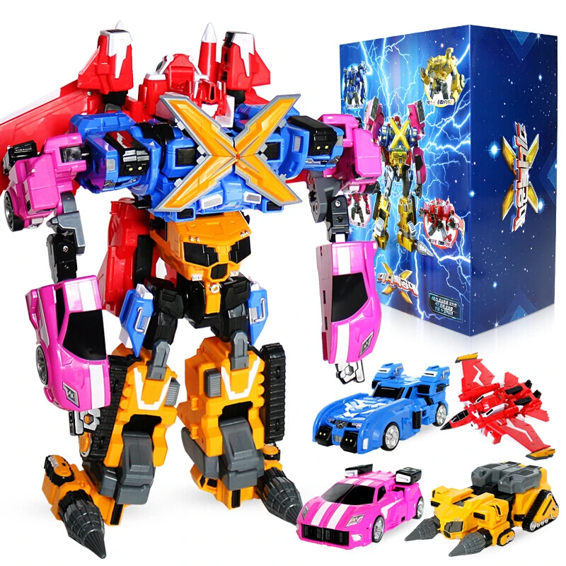 4pcs/set Mini Force Transformation Robot Toys Action Figures MiniForce