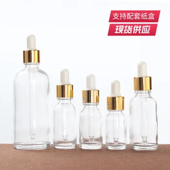 

5ml 10ml 15ml 30ml 50ml 100ml Transparent Glass Dropper Bottle Empty Cosmetic Packaging Container Vials Essential Oil Bottles