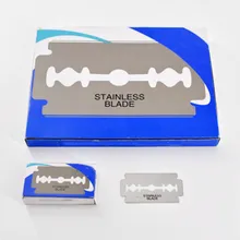 10 шт. Безопасные лезвия для бритв из нержавеющей стали для бритва двухсторонние Лезвия для мужчин Инструменты для удаления волос прямая Опасная бритва бритвы