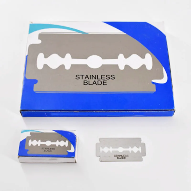 

10pcs Stainless Steel Safety Razor Blades To Shave Razor Two-sided Blades For Men Hair Removal Tools Straight Barber Edge Razors