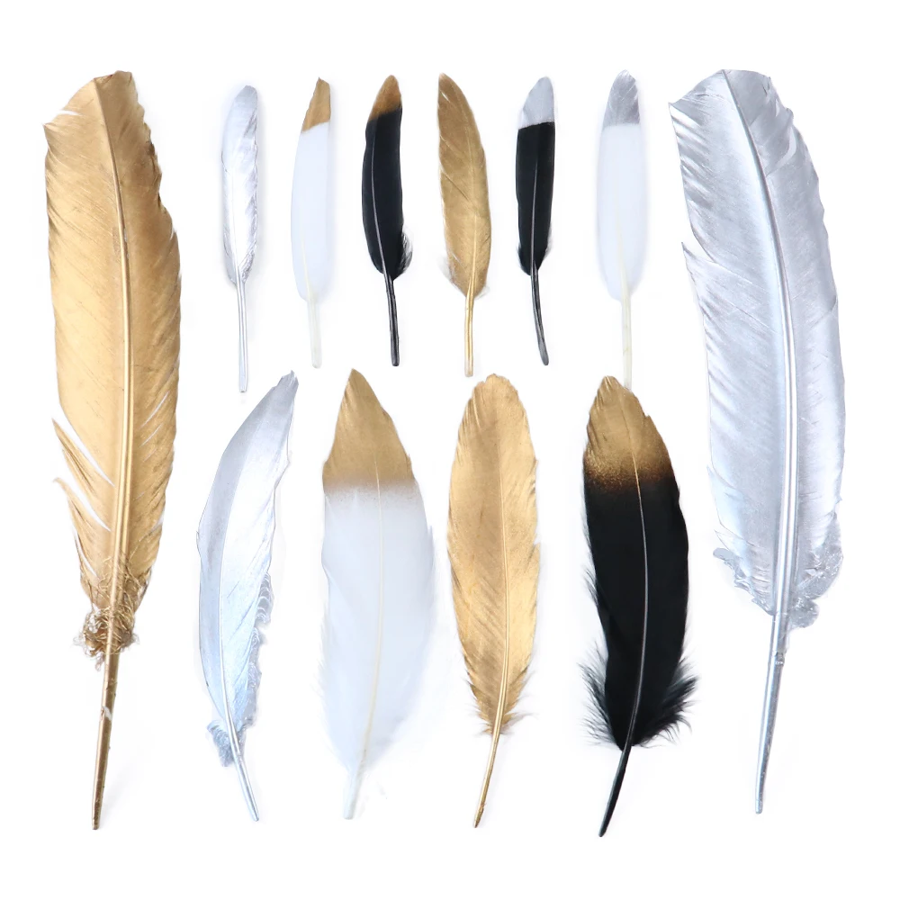 15-20 cm, 50 plumas doradas naturales de ganso para decoración de boda,  alas de ángel y manualidades de hadas : : Hogar y Cocina