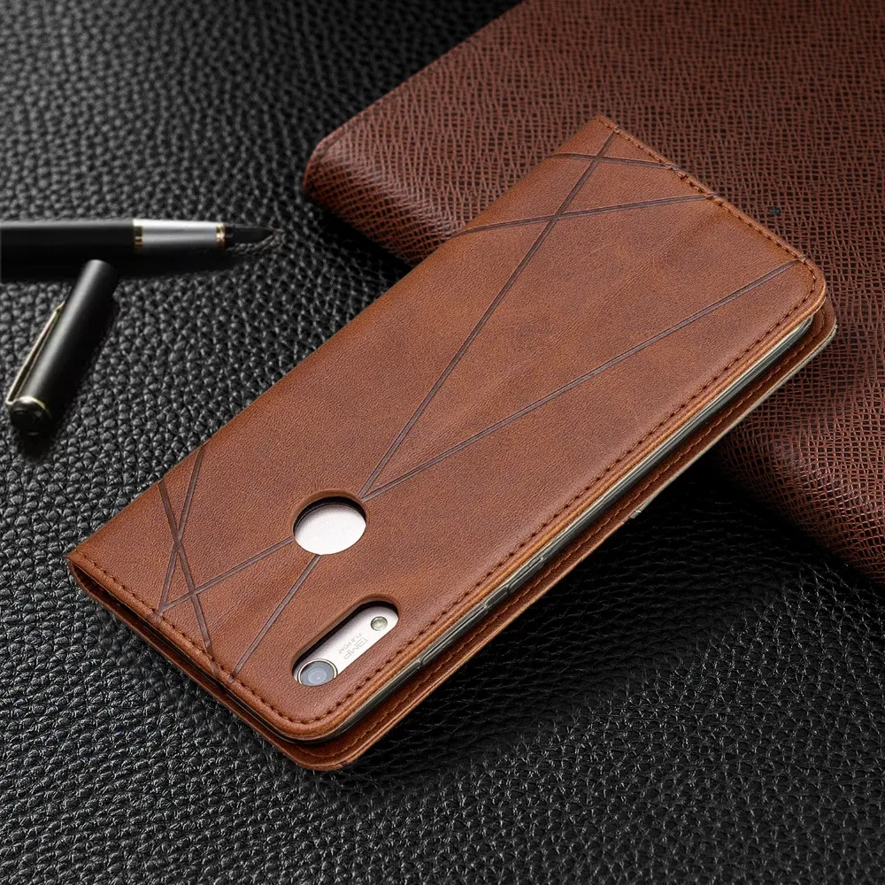 Huawei Y6() Чехол кожаный флип чехол для Fundas huawei Y5 Y6 Y7 Coque huawei Y 6 Y6 Prime Honor 8S 8A чехол-кошелек
