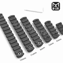 AR15 M4 M16 тактическая охотничья 3/5/7/9/11/13 Слоты M-LOK базовых рельс для раздел подходит для AR-15 MLOK Handguard 20 мм Пикатинни адаптер