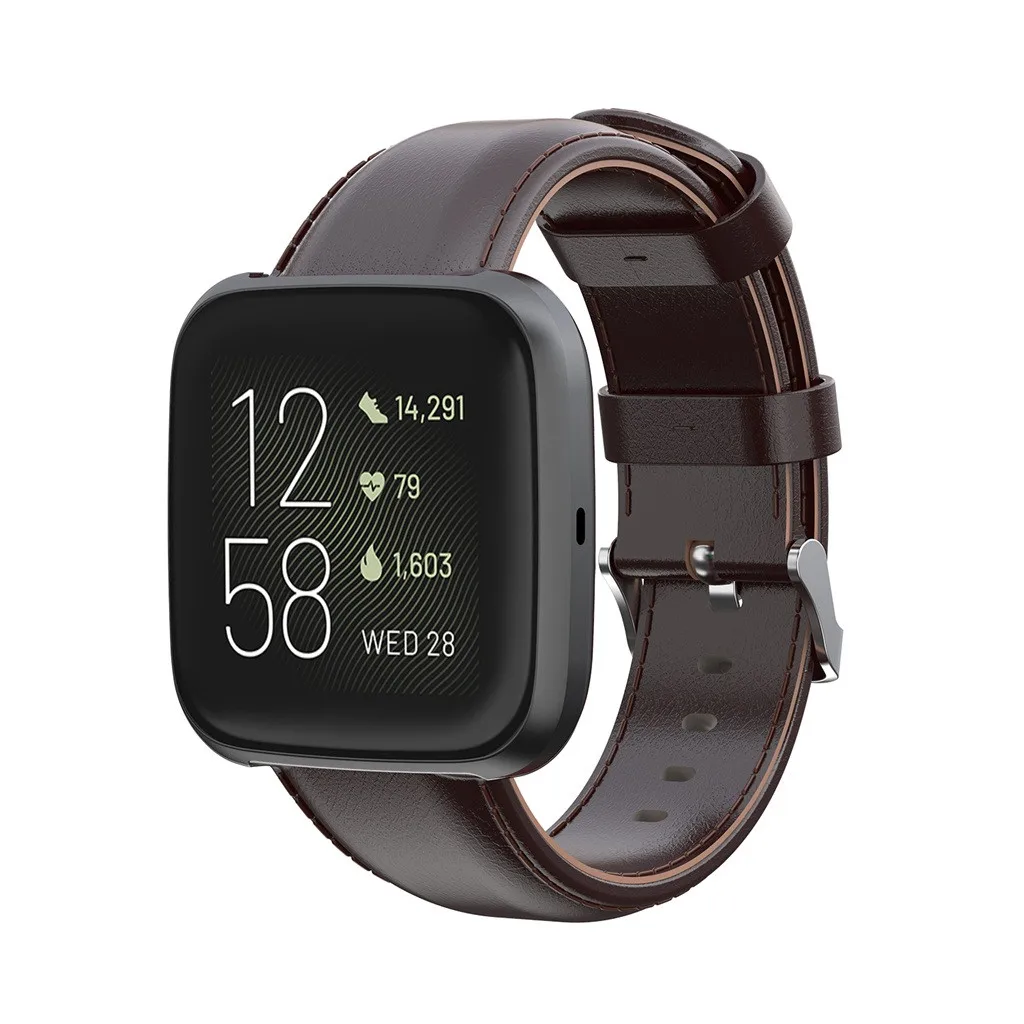 Кожаный сменный ремешок для часов с пряжкой, ремешок для Fitbit versa 2, 23 мм, умные часы, спортивные часы, браслет