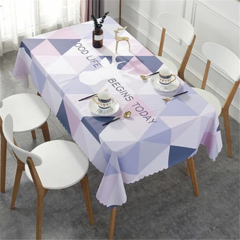 

European Style Modern Simple tablecloth Fresh English Summer Style tablecloth on the table Waterproof Oilproof tapete