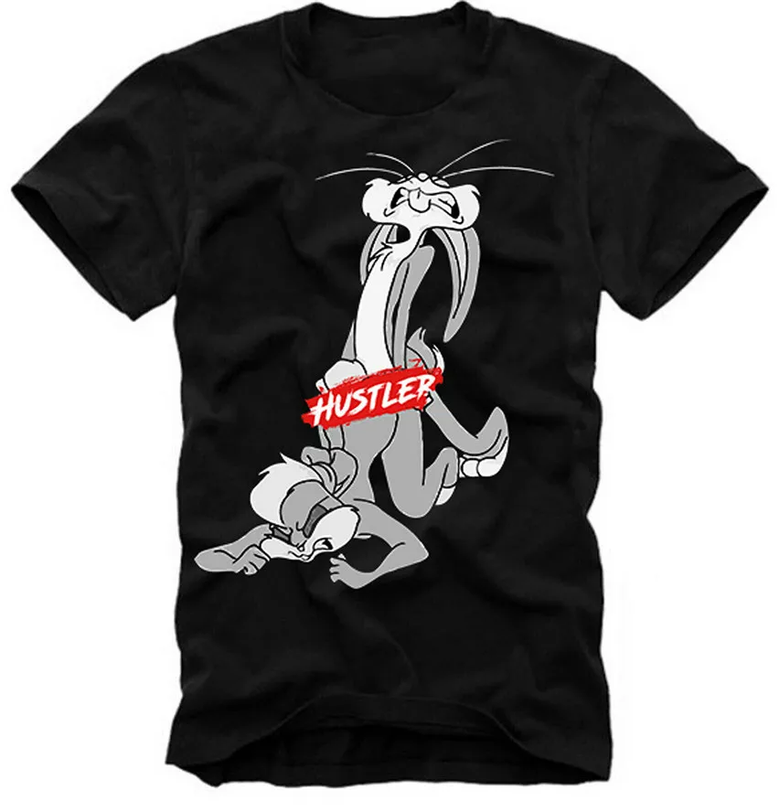 Футболка HUSTLER BUGS BUNNY PEPE LE PEW GAY SCHWUL LGBT Юмористическая футболка
