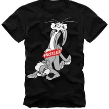 Футболка HUSTLER BUGS BUNNY PEPE LE PEW GAY SCHWUL LGBT Юмористическая футболка