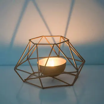 

Fashion Geometric Candlestick Wall Metal Candle Holder Ornament Creative Iron Art Home Decorations Steel Minimalist Wedding Gift