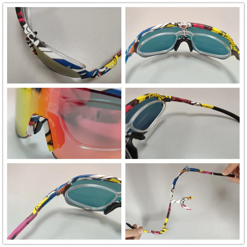 3 Lens Mountain Bike Goggles Polarized Cycling Eyewear Bicycle Cycling Glasses 2019 Sport Cycling SunGlasses Nrc P-Ride men