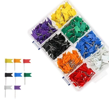 

Flag Travel Map Push Pins Multicolored Decorative Map Tacks Plastic Head with Steel Point for Cork Bulletin Board