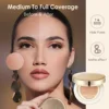 FOCALLURE Air Cushion Poreless BB Cream Waterproof Long Lasting Brighten Face Concealer Matte Foundation Cosmetics With Puff 2