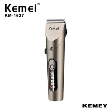 Kemei Профессиональный перезаряжаемый триммер для волос Электрический Водонепроницаемый машинка для стрижки волос мужской светодиодный беспроводной станок для стрижки волос KM-1627