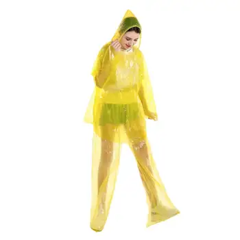 

Adult Disposable Raincoat Rain Pants Split Suit Color Random Waterproof Anti-dirty Disposable Home Supplies