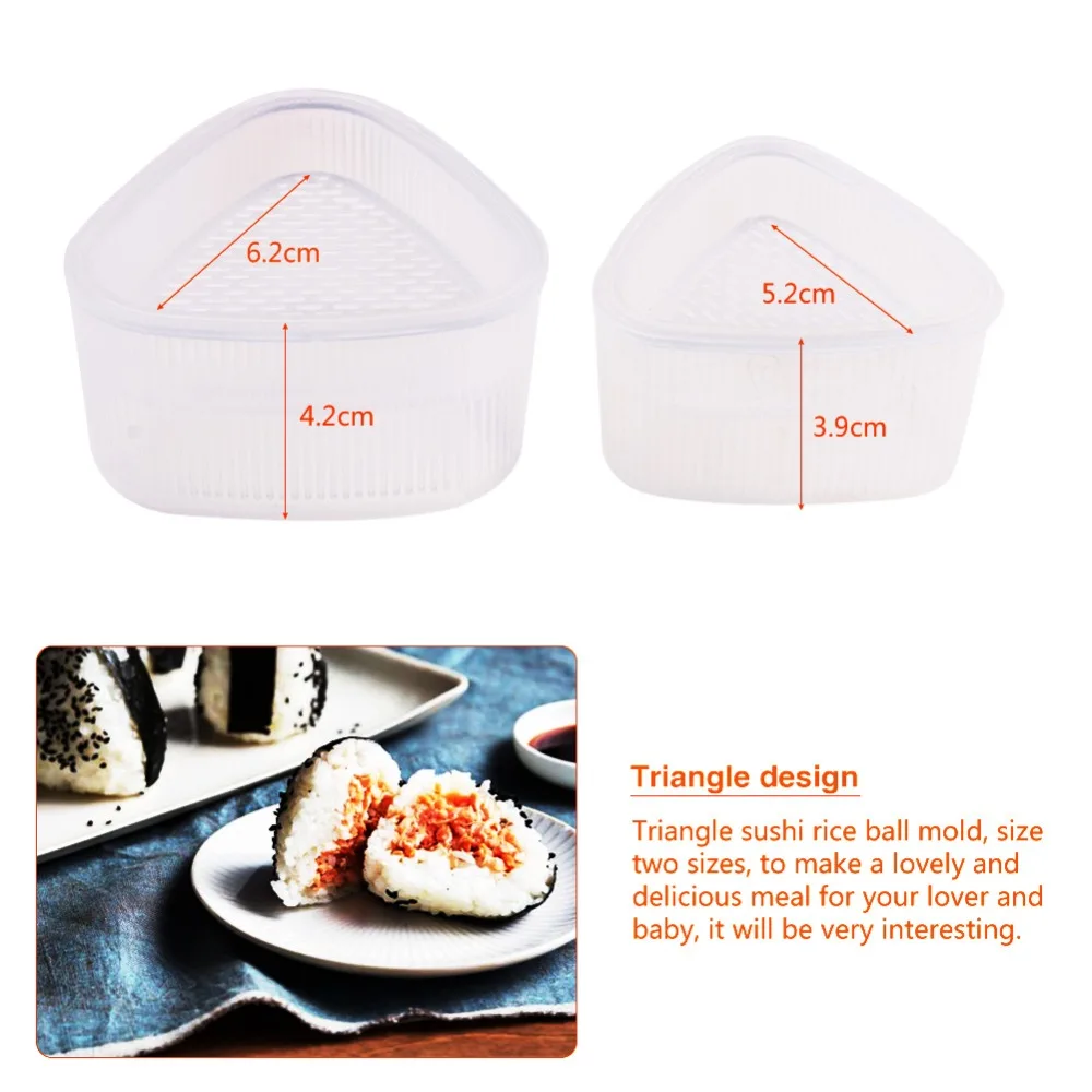 2 шт./лот сделай сам форма для суши Onigiri рисовый шар пищевой пресс треугольная