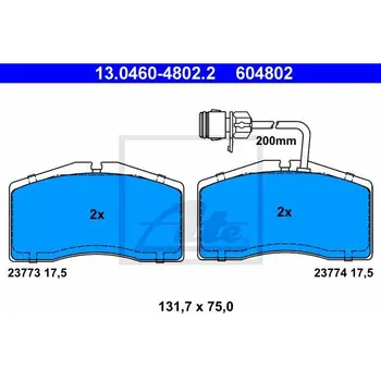 

Disc pads. \ Audi A8 4.2 Quattro 99-02 ATE 13046048022