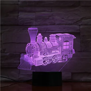 

Cool Steam Locomotive 3D Lamp Battery Powered Colorful with Remote Cute Reward for Teenager Dropship for Child Night Light Lamp
