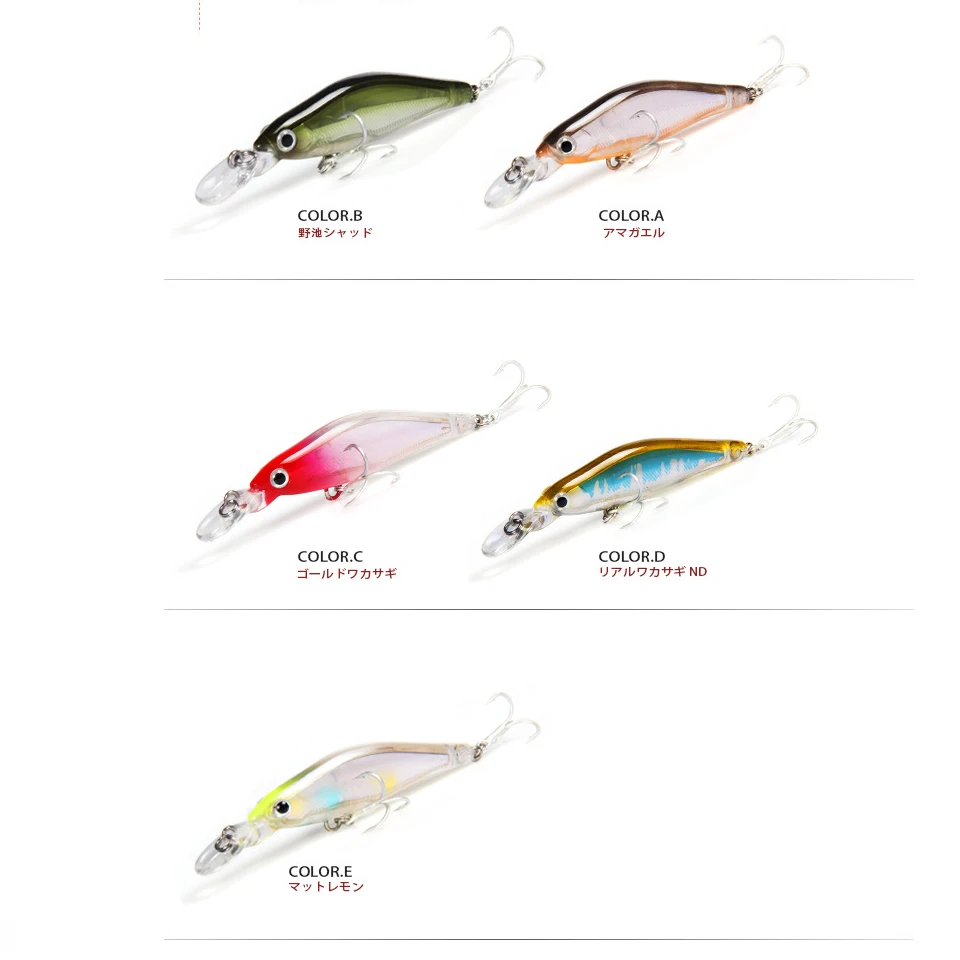 BearKing 6.5cm 6g Retail Fishing tackle Hot A+ fishing lures shad,5color  for choose quality professional minnow pvc box