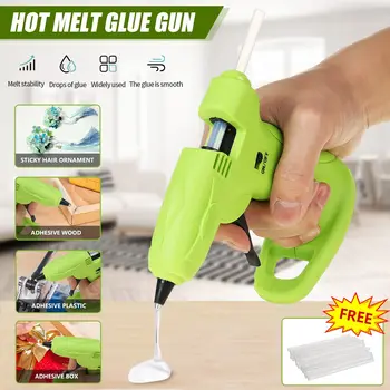 

Mini Hot Melt Glue Gun USB Charging DIY Art Craft Repair Tool + 20pcs Glue Stick Electric Heat Temperature Tool Repair Heat Tool